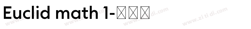 Euclid math 1字体转换